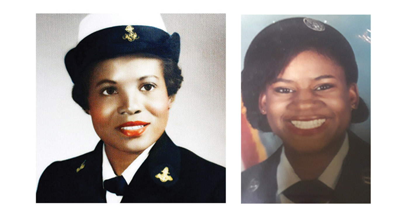 l-r; Mrs. Rosetta Miller Perry, Navy and Ms. June, Air Force