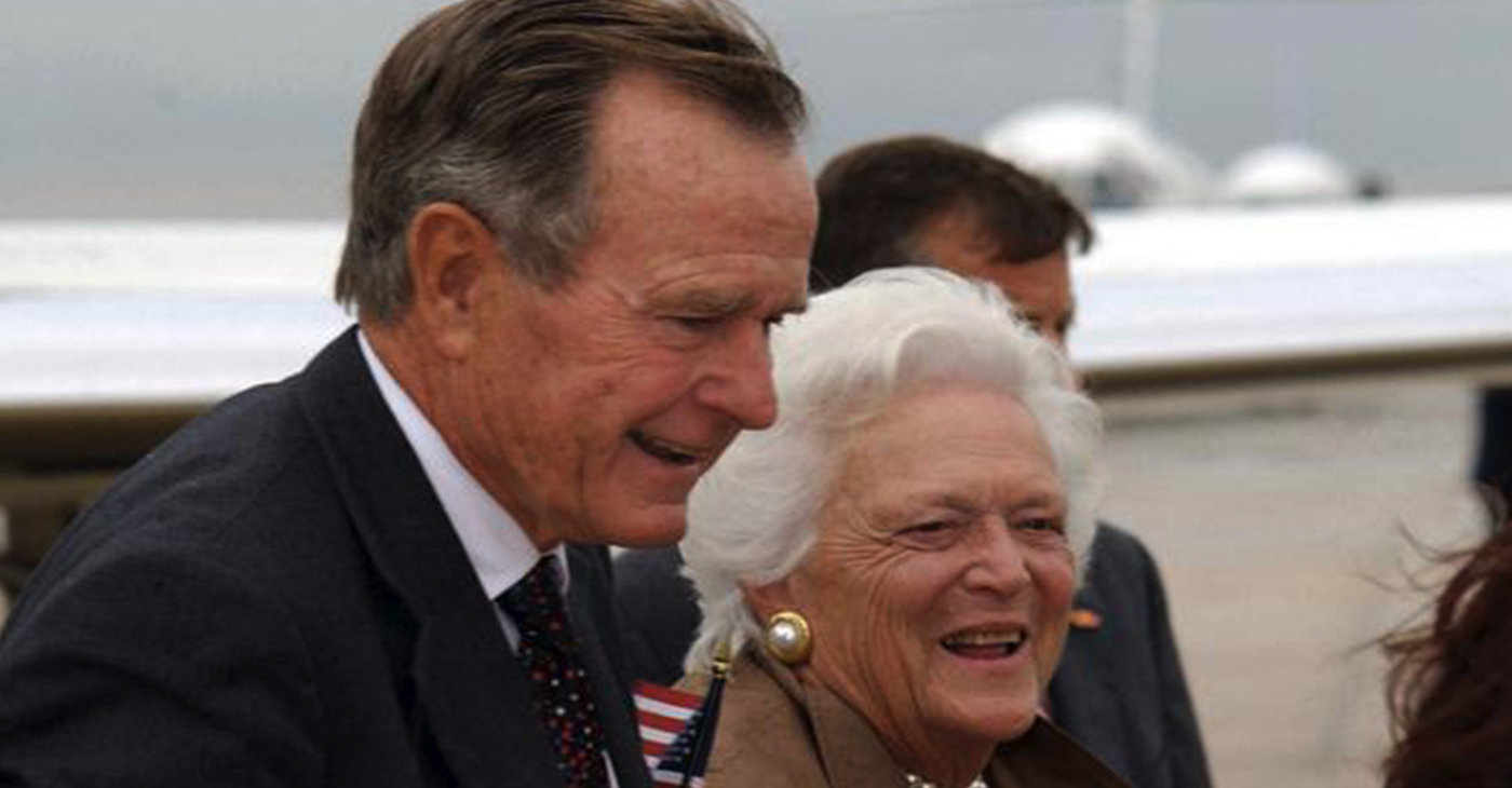 George H.W. Bush and Barbara Bush.