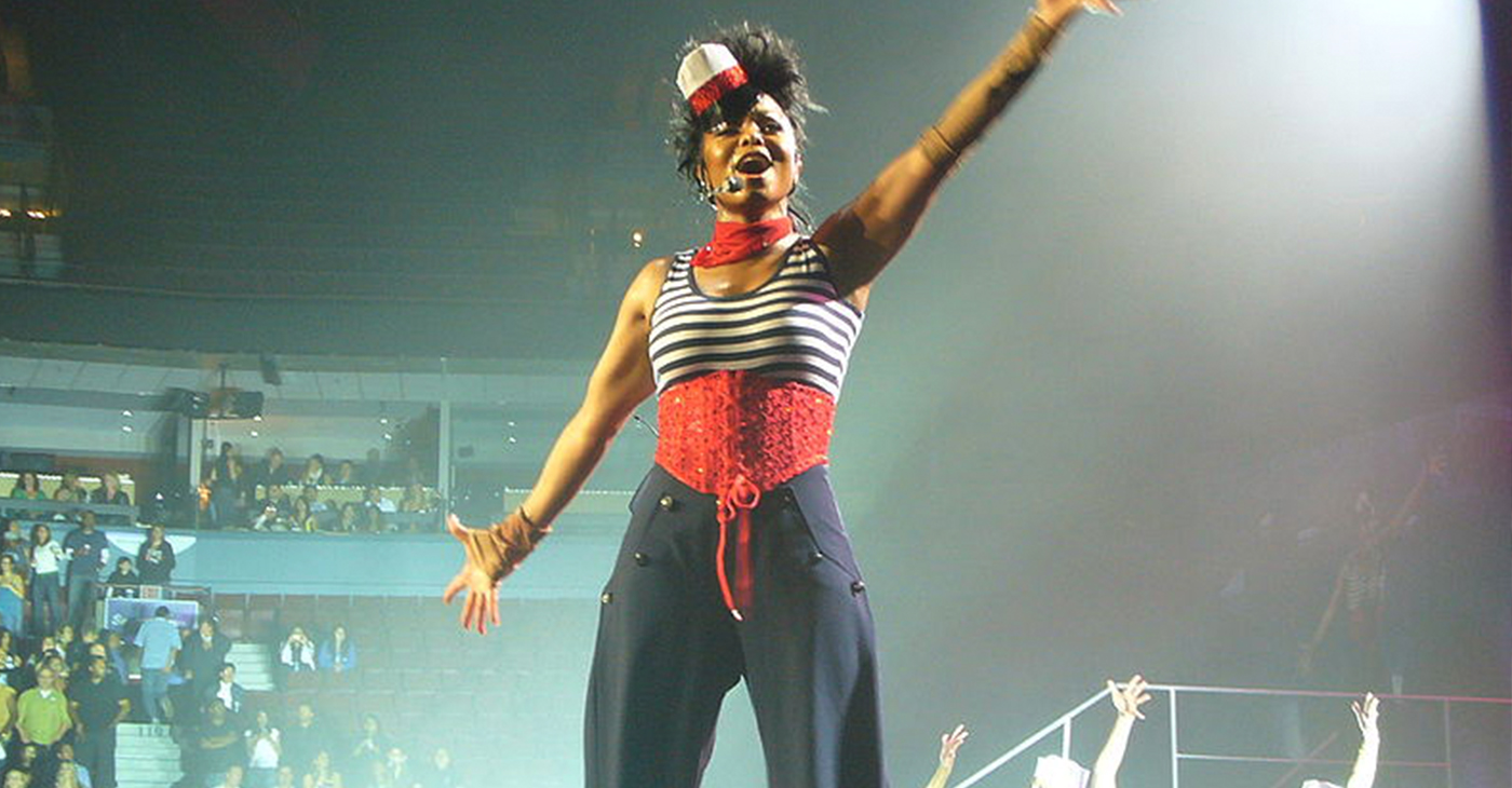 Janet Jackson performing in Vancouver.