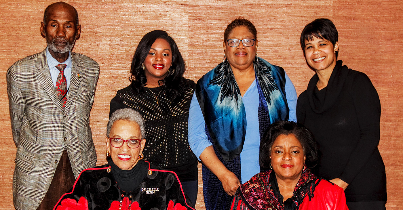 NCNW Chair Dr. Johnnetta B. Cole, NCNW Executive Director Janice Mathis and members of the press, hold an intimate meeting. (Photo Credit: Flo McAfee)