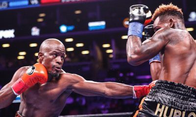 Tony Harrison (left) defeated Jermell Charlo (right) for the WBC Junior Middleweight title.