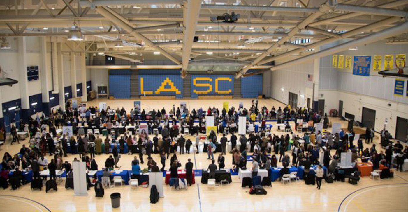 Hundreds of job seekers meet potential career providers at the LASC Homeless Service Professionals Job Fair. (Photo by: E. Mesiyah McGinnis/ L.A. Sentinel)