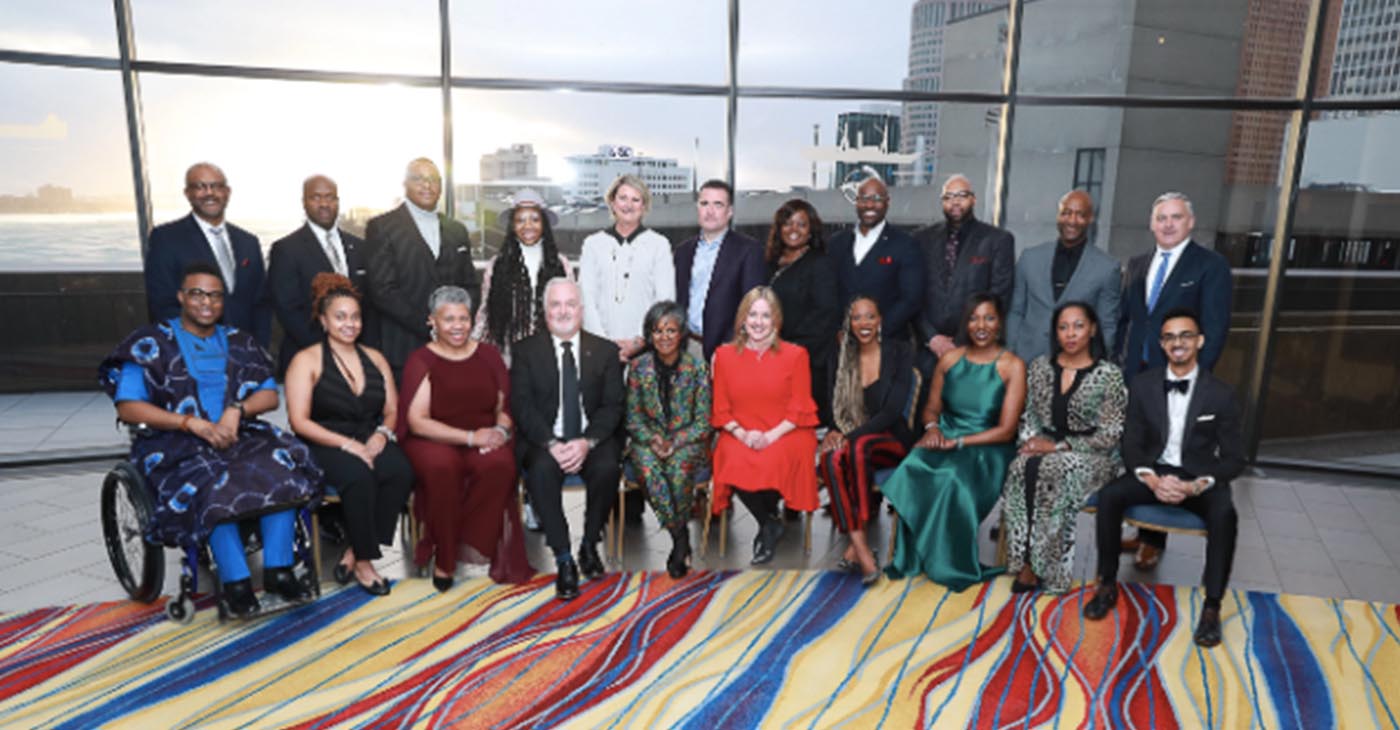 GM Executives, past and present, photographed with the 2019 GMAAN Black History Month honorees. (Photo provided)