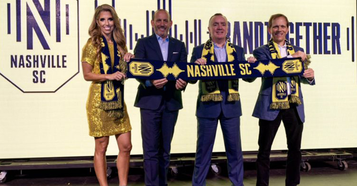 Nashville MLS expansion team crest, logo, and colors were unveiled at a celebration at Marathon Music Works.