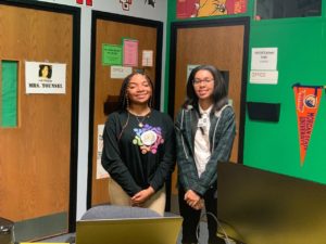 Detroit School of Arts students Treasure Wallace (left) and Clara Jimenez (right).