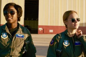 Marvel Studios' CAPTAIN MARVEL..L to R: Maria Rambeau (Lashana Lynch) and Captain Marvel (Brie Larson) ..Photo: Film Frame..©Marvel Studios 2019