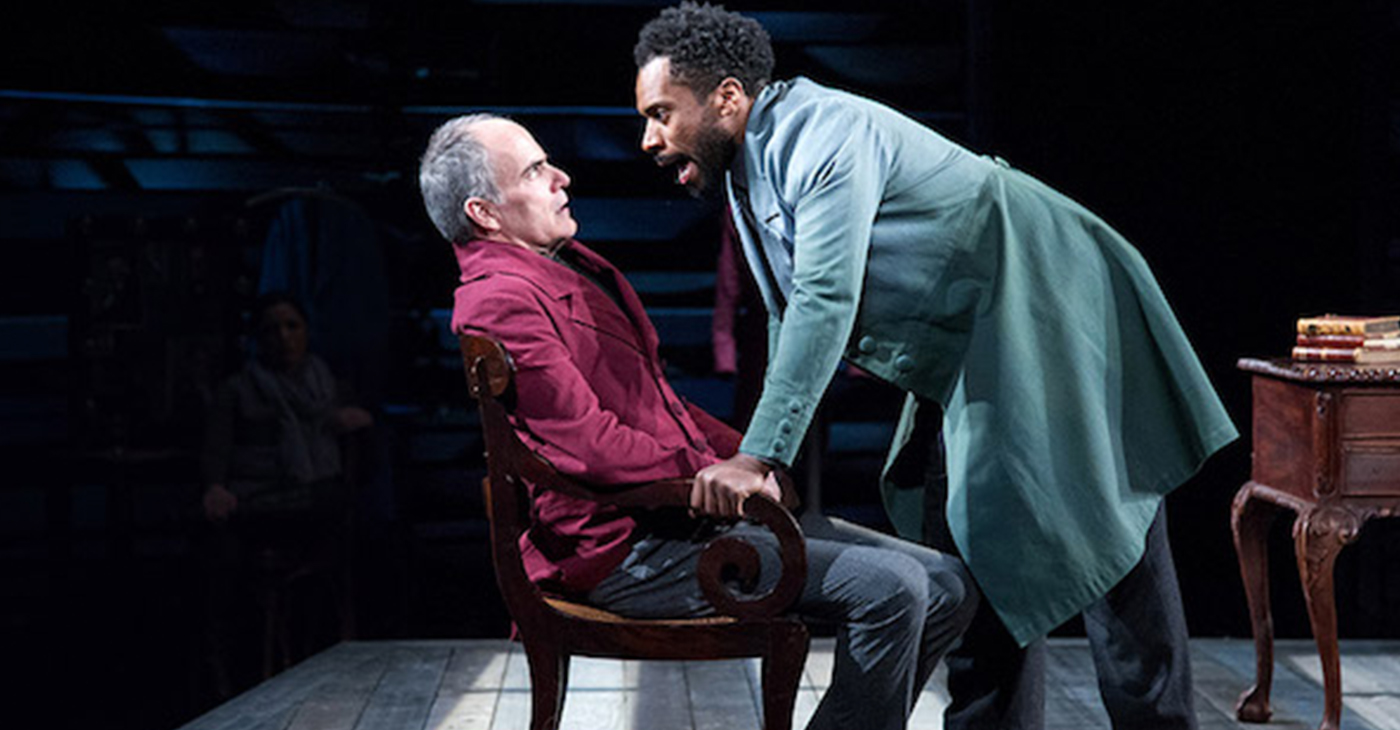 Eric Hissom (left) and Joshua David Robinson star in "JQA" at Arena Stage. (Photo by C. Stanley Photography)