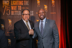 “The forerunner to good legislation is good education,” said South Carolina Republican Sen. Tim Scott, who spoke at the luncheon.