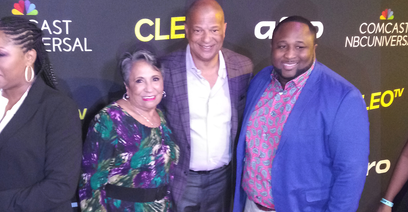 Urban One Founder Cathy Hughes (left) with Urban One President and CEO Alfred Liggins III (Center) and Cleo TV “New Soul Kitchen” Star Chef Jernard Wells