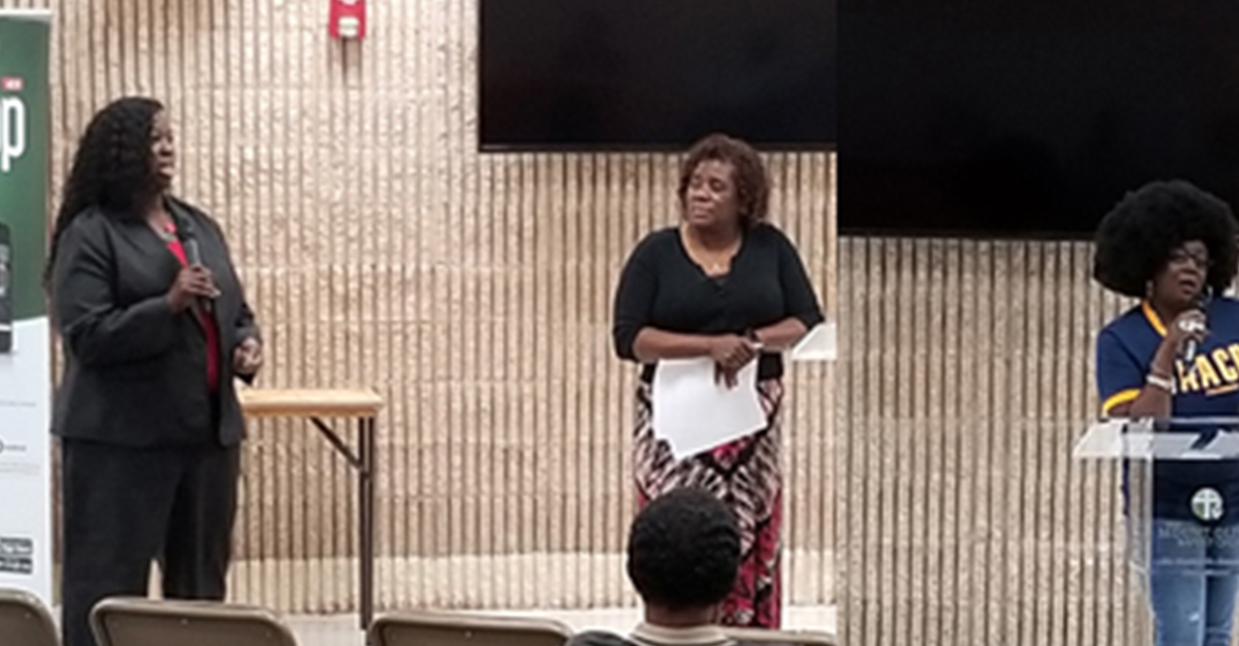 Broward County Clerk of Courts, Chief Director Nakia Smith and Clerk Brenda Foreman (right) spoke on fines and restitution. Marsha Ellison, President of the Fort Lauderdale Branch of the NAACP