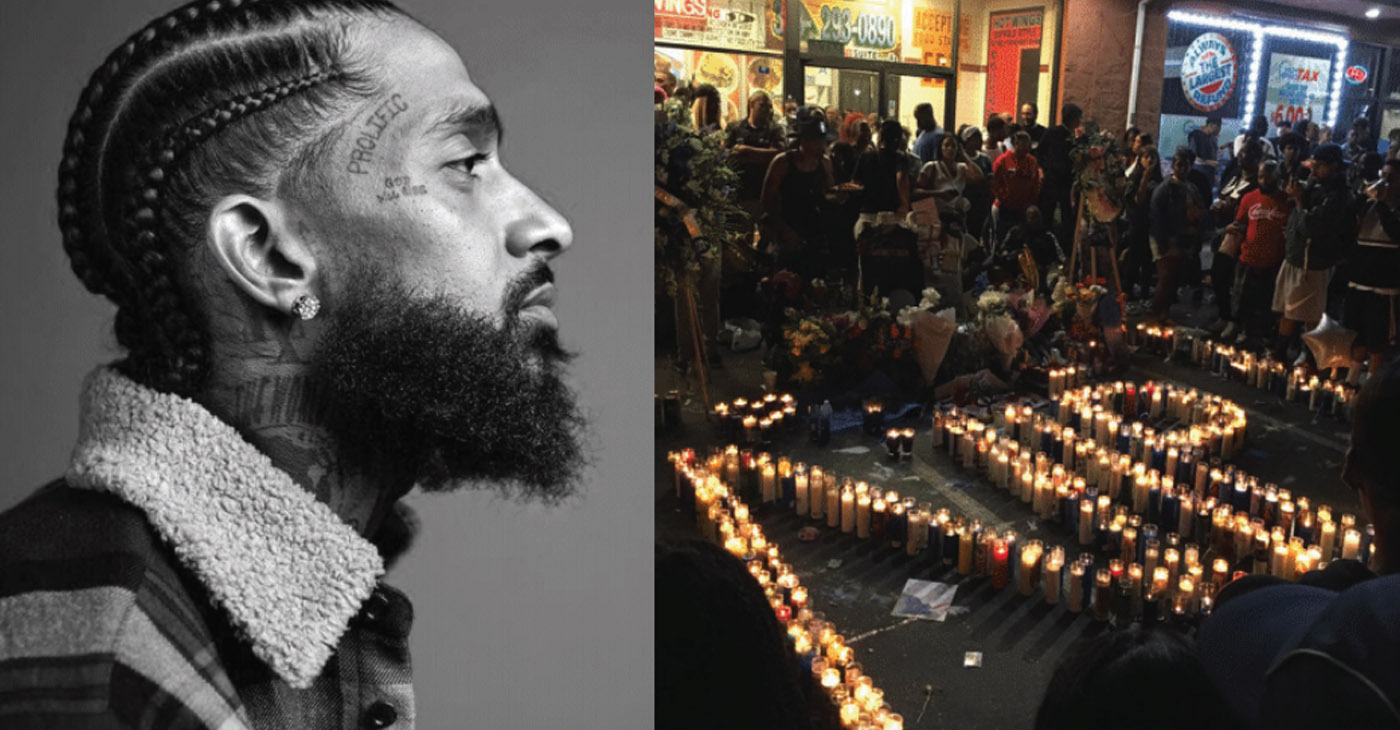 Hussle’s memorial service took place on April 11 at the Staples Center in Los Angeles. Over 21,000 free tickets to the service sold out in less than an hour. Hussle’s longtime partner was the actress Lauren London, who he began dating in 2013. (vigil photo Brandon I. Brooks, Los Angeles Sentinel)