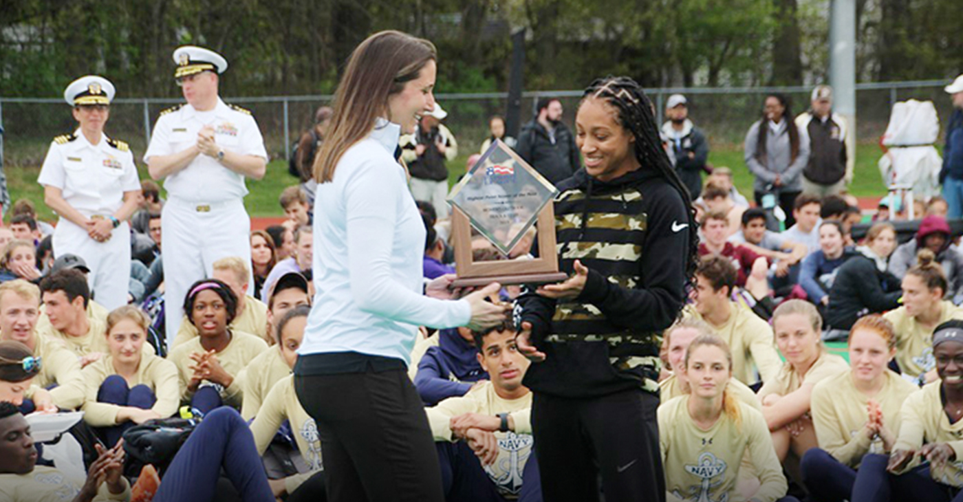 Calli McMullen was named Patriot League Women’s Track Athlete of the Meet.
