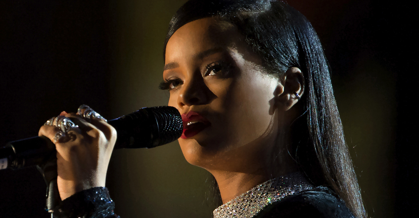 Rihanna also becomes the first woman to create an original brand for the group and the name of the line is called Fenty. (Photo: Rihanna sings during The Concert for Valor in Washington, D.C. Nov. 11, 2014., DoD News photo by EJ Hersom / Wikimedia Commons)