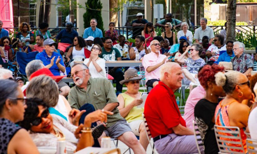 The crowd enjoying the inaugural Live at Boyd Plaza on May 26 (Photo by: charlestonchronicle.net)