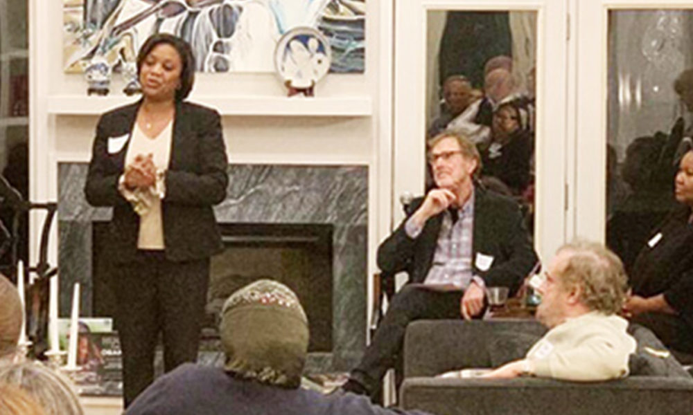 Speaking on the campaign trail, Jennifer Gamble is a candidate for the open seat to represent District 3 on Metro City Council. (Courtesy photo)