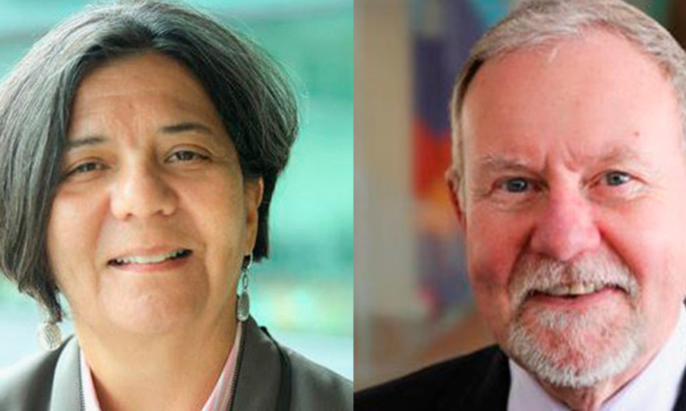 (l-r) Dr. Sandra Hernández and Raymond Baxter