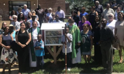 St. Matthew’s Episcopal Church/ Iglesia Episcopal San Mateo in Hyattsville, MD. officially dedicated the first Little Library solely for children on June 30. (Photo by: Micha Green)