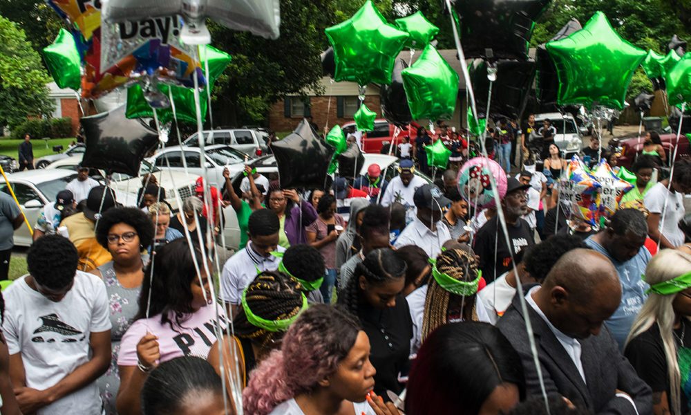 The vigil held for Brandon Webber was in stark contrast to the violence that erupted after he was fatally shot by U.S. Marshals.