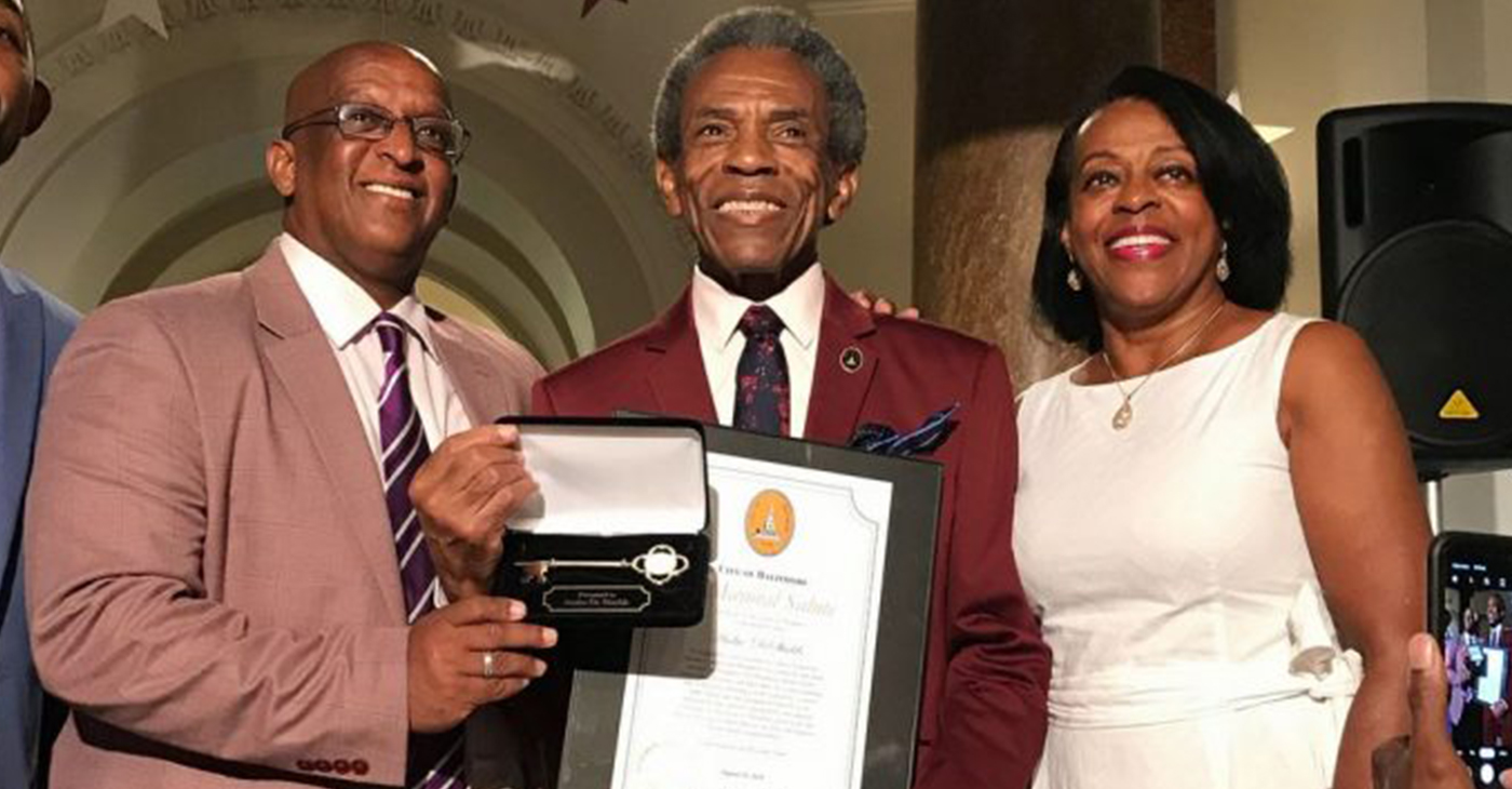 Baltimore’s own Andre Deshields captured a Tony award after 50 years in theater and honored with the Key to the City by Mayor Bernard “Jack” Young. (Courtesy Photo)