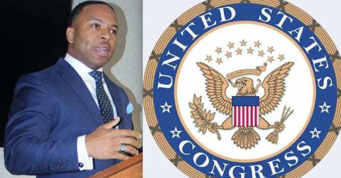 "I am ready for this fight," said former Democratic Party Chairman Corey Strong, announcing his run for Congress. (Photo by: George W. Tillman Jr.)