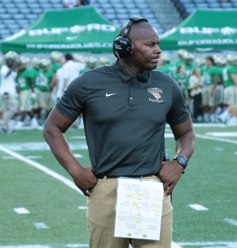 Tucker Tigers head football coach, Bryan Lamar. (Photo by: Itoro N. Umontuen | The Atlanta Voice)
