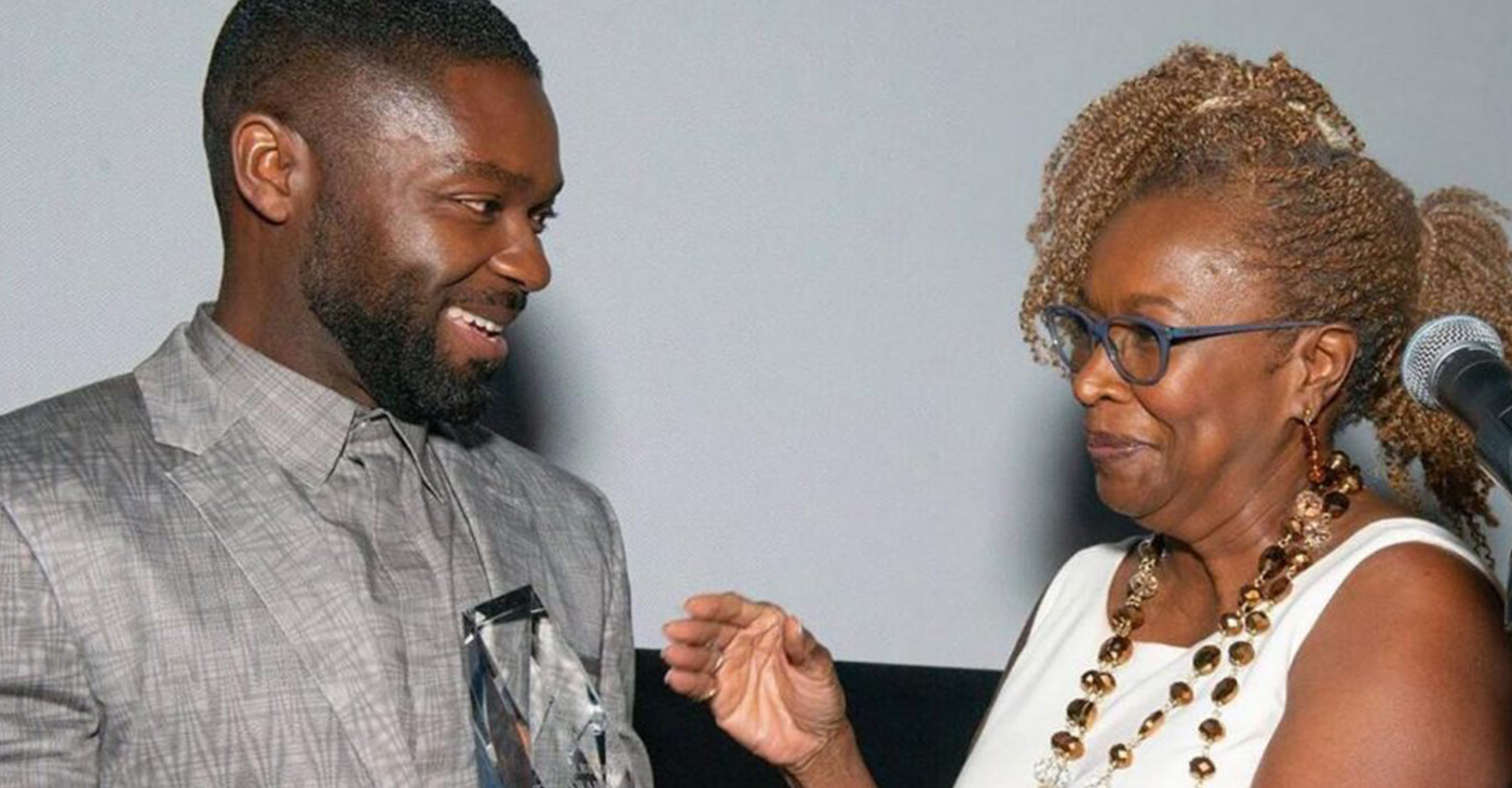 David Oyelowo (left) accepting the 2019 Trailblazer Award (Photo by: Terry Shropshire)