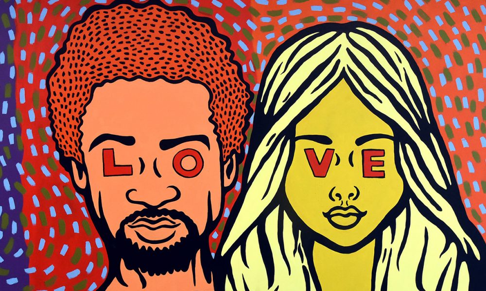 A portion of the piece, "Love is Blind" by artist Paul Cordes Wilm is shown at the Birmingham Museum of Art. (Photo by: Mark Almond)