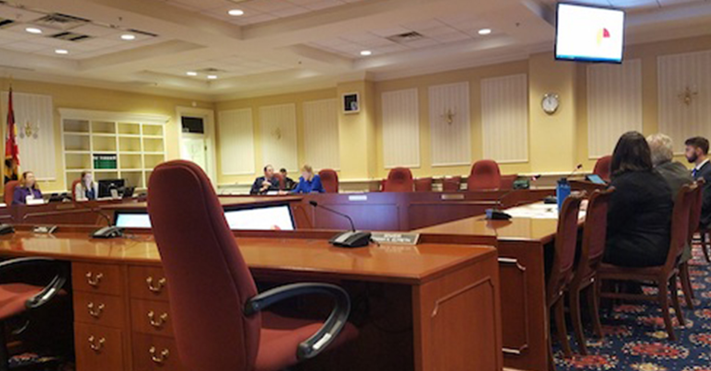 Maryland state, county and school officials listen to a proposal on how prioritize and eventually fund public school construction during an Aug. 28 meeting in Annapolis. (Photo by: William J. Ford | The Washington Informer)
