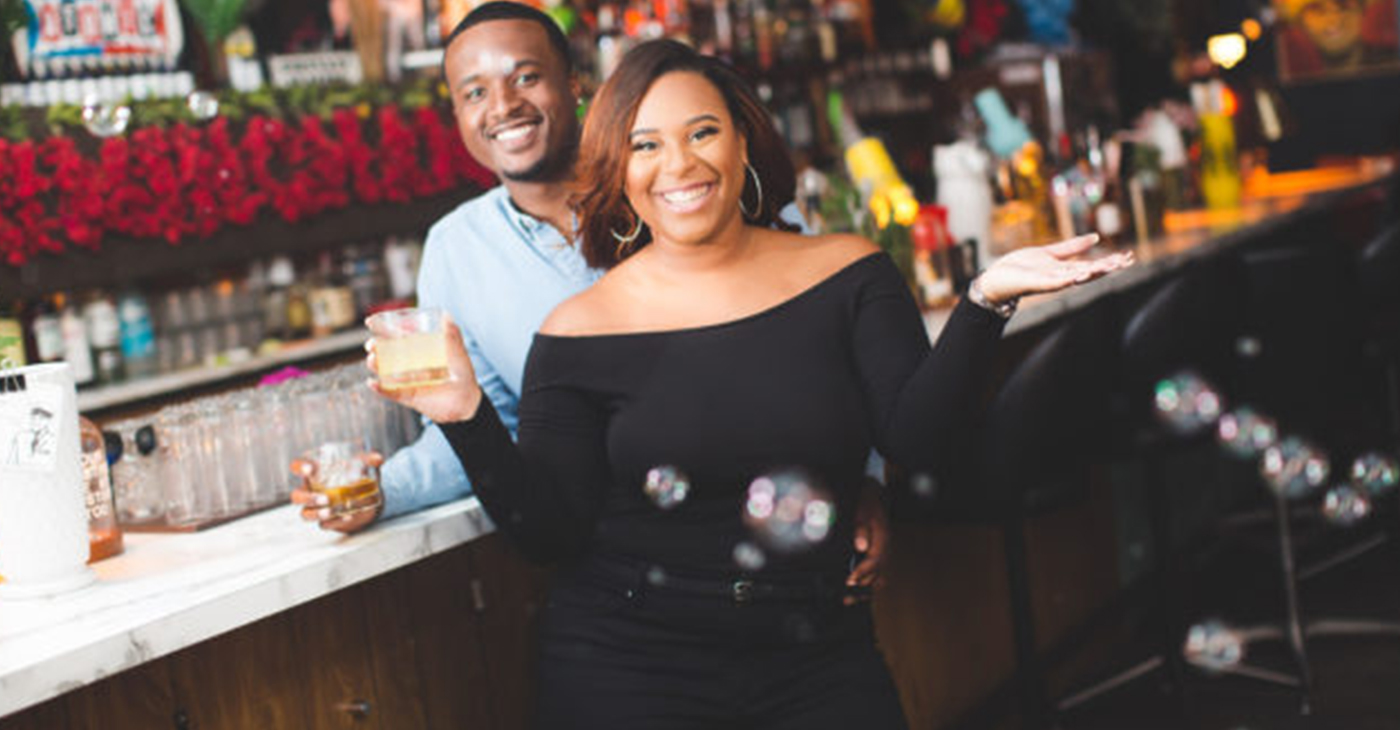 Olivia and Marcus Barnes Deliver With Full Bar Catering Service (Photo by: Infinite Creation Images)