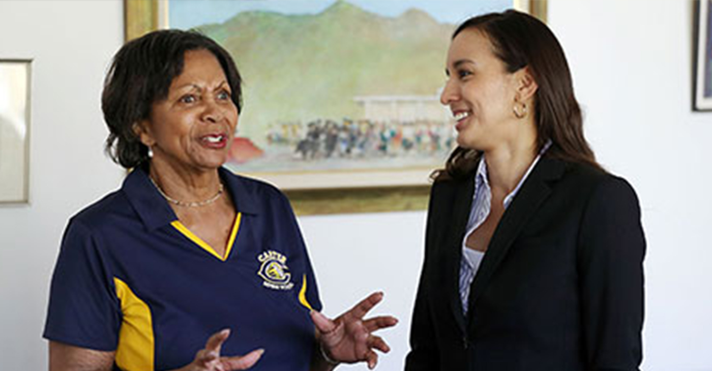 (l-r) Wilmer Amina Carter and Angie Denisse Otiniano Verissimo (Photo by: precinctreporter.com)