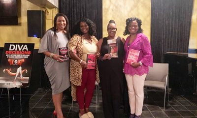 Shown l-r are authors: Dr. V. Brooks Dunbar (Diva Decisions: ‘How to get from smart to intelligent by claiming your power of choice), Ajeanna Greene (Girl Power – Uncensored), Rhonda Stansberry (Numbers 35&53: The Case of the Brown Paper Bag) and Patrice Ross, (Face of Uterine Fibroids).