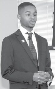 TJ Daniel, a senior at Brownsburg High School, presented an investment portfolio in the Dollars and Sense financial literacy investment competition in March. The 100 Black Men of Indianapolis offers the free course as a way to improve the financial knowledge of youth.