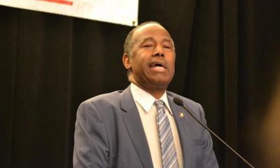 Ben Carson, secretary of the U.S. Department of Housing and Urban Development, speaks during the National Coalition for Homeless Veterans' annual conference at the Grand Hyatt Hotel in northwest D.C. on May 30, 2018. (Photo by: Brigette White | The Washington Informer)
