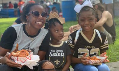 Residents enjoy food an entertainment on the final day of the National Fried Chicken Festival on Sunday, Sept. 22, 2019 at Woldenberg Park. (Photo by: Hannah Shareef)