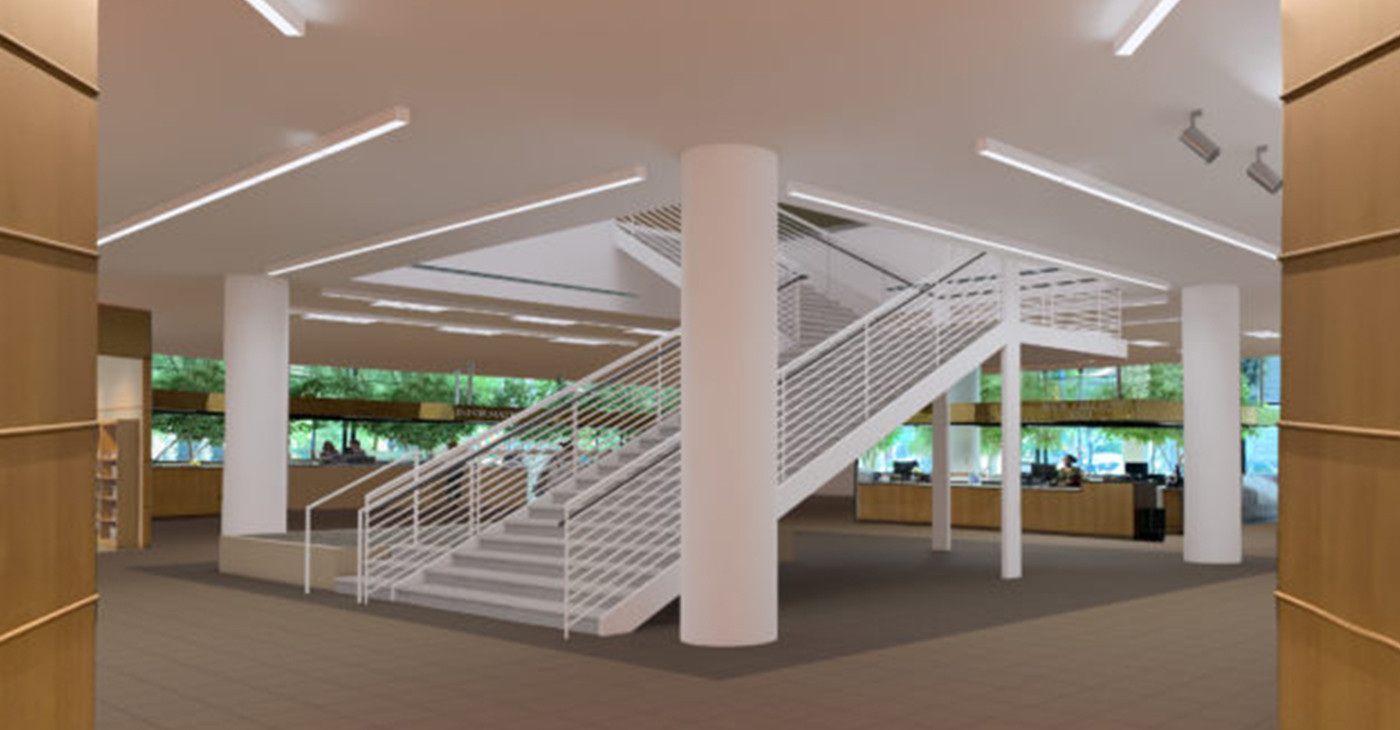 A scale of what the new staircase will look like at the Central Library when completed. (Provided Photo)