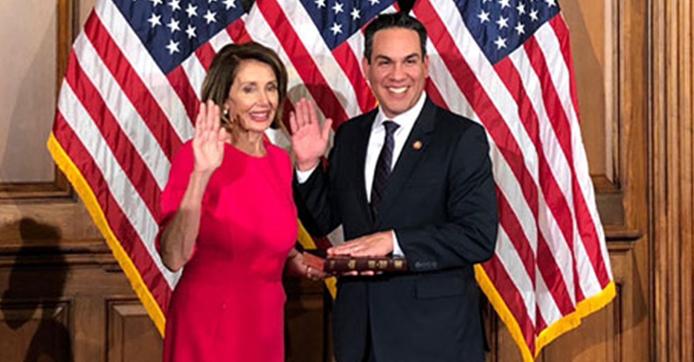 (l-r) House Speaker Nancy Pelosi, Rep. Pete Aguilar (Courtesy Photo)