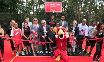 The Atlanta Hawks and State Farm unveil a new Good Neighbor Club at Lucky Shoals Park in Gwinnett. (Photo by: Kat Goduco Photography | Atlanta Hawks)