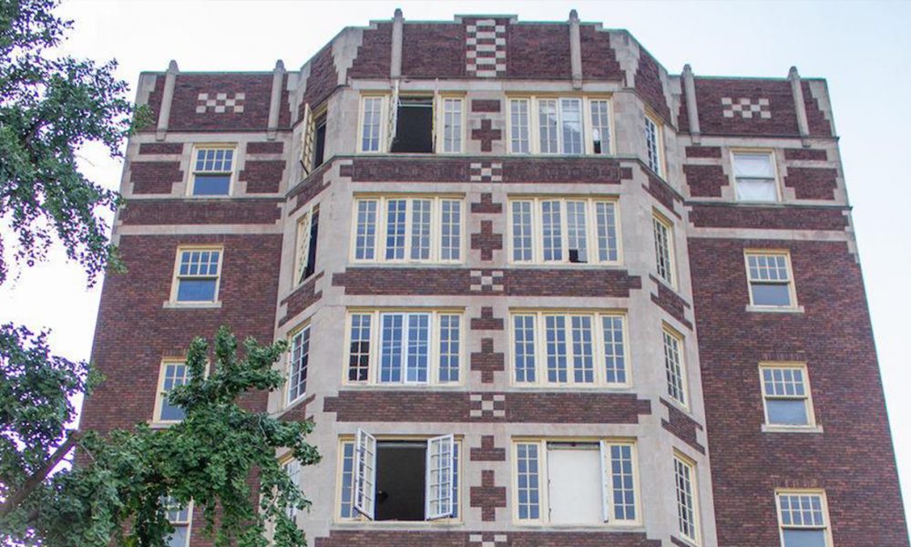 The Drake Apartments building, just north of the Children's Museum of Indianapolis, is about to be designated as historically significant, protecting it from demolition plans the museum recently announced. (Photo by: Tyler Fenwick)