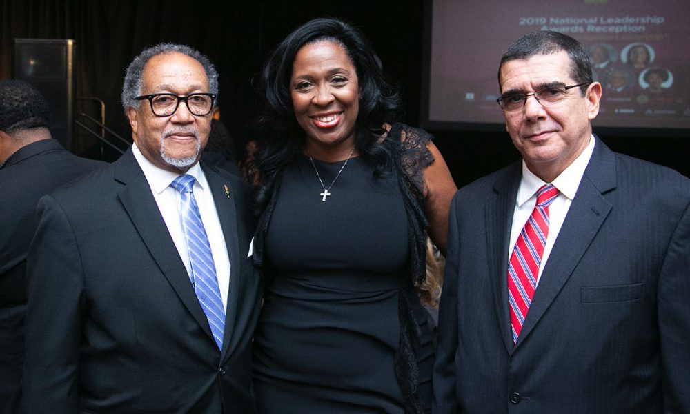 “We are delighted to celebrate this year’s honorees,” said NNPA Chair and Houston Forward Times Publisher Karen Carter Richards (center). Pictured with NNPA President and CEO, Dr. Benjamin F. Chavis Jr. (left) and Cuban Ambassador to the United States, José Ramón Cabañas (right).