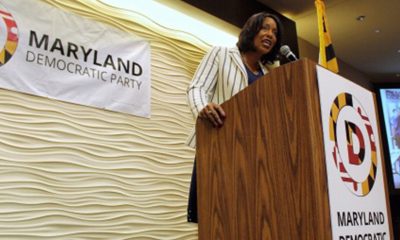 Maya Rockeymoore Cummings, chair of the Maryland Democratic Party, speaks at the state Democratic Party's 20th annual legislative luncheon in Annapolis on Jan. 8. (Photo by: Brigette White | The Washington Informer)