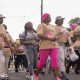 Attendees begin during Sistah Strut, the 2019 Brenda's Brown Bosom Buddies Breast Cancer Awareness Walk outside Legion Field. (Photo by: Amarr Croskey, For The Birmingham Times)