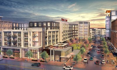 Union Row is designed to transform the gateway to Memphis into a thriving, urban area with new hotels, apartments and lower-level space for retail and office use. The project promises to include 28 percent minority and women-owned business participation. (Rendering: LRK Architects.)