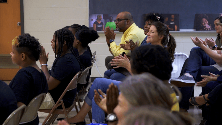 Audience members were moved to both laughter and tears at the second annual Playback Memphis Frayser Matters event, featuring the first performance of Playback’s youth ensemble. (Jenny Myers, Playback Memphis)