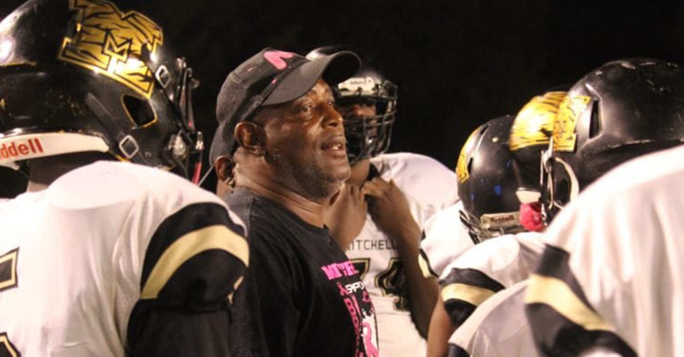 Mitchell High Coach Nathan Cole.