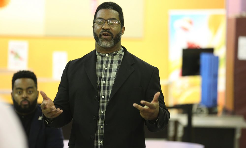 Sharif El-Mekki admits that how he speaks to students today is influenced by his experience as a child. “Almost every day, I have freedom songs playing in my head when I’m engaging with students.”