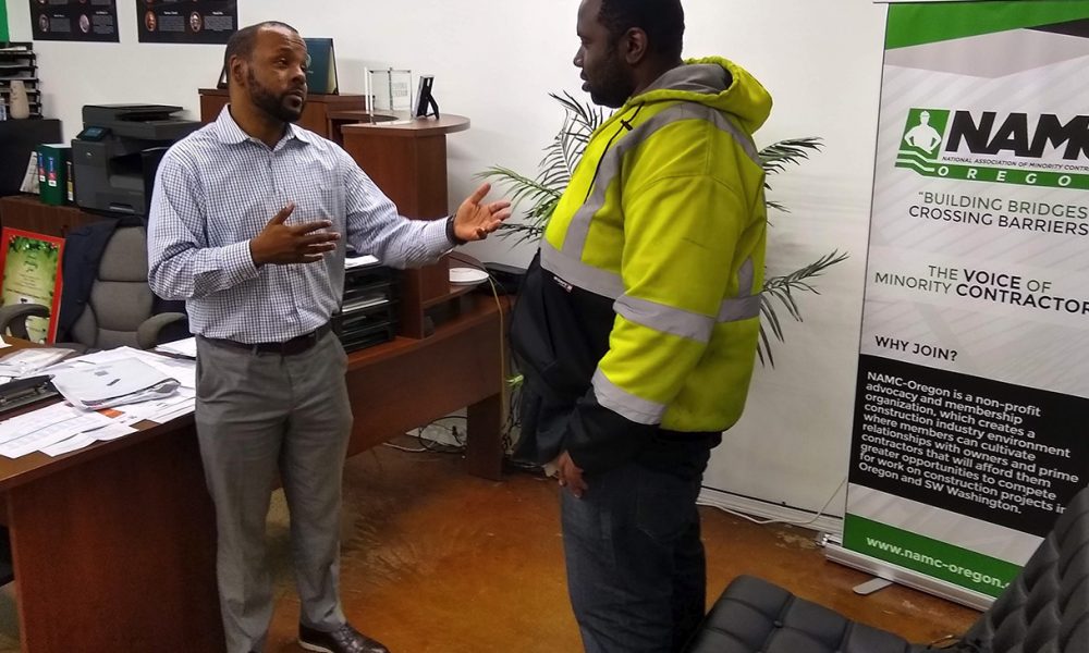 Nate McCoy was re-appointed chair of the Portland Housing Bureau Advisory Committee by the City Council on Oct. 16. An architect with a background in construction, McCoy advocates for better opportunities for minority contractors. (Photo by Saundra Sorenson)