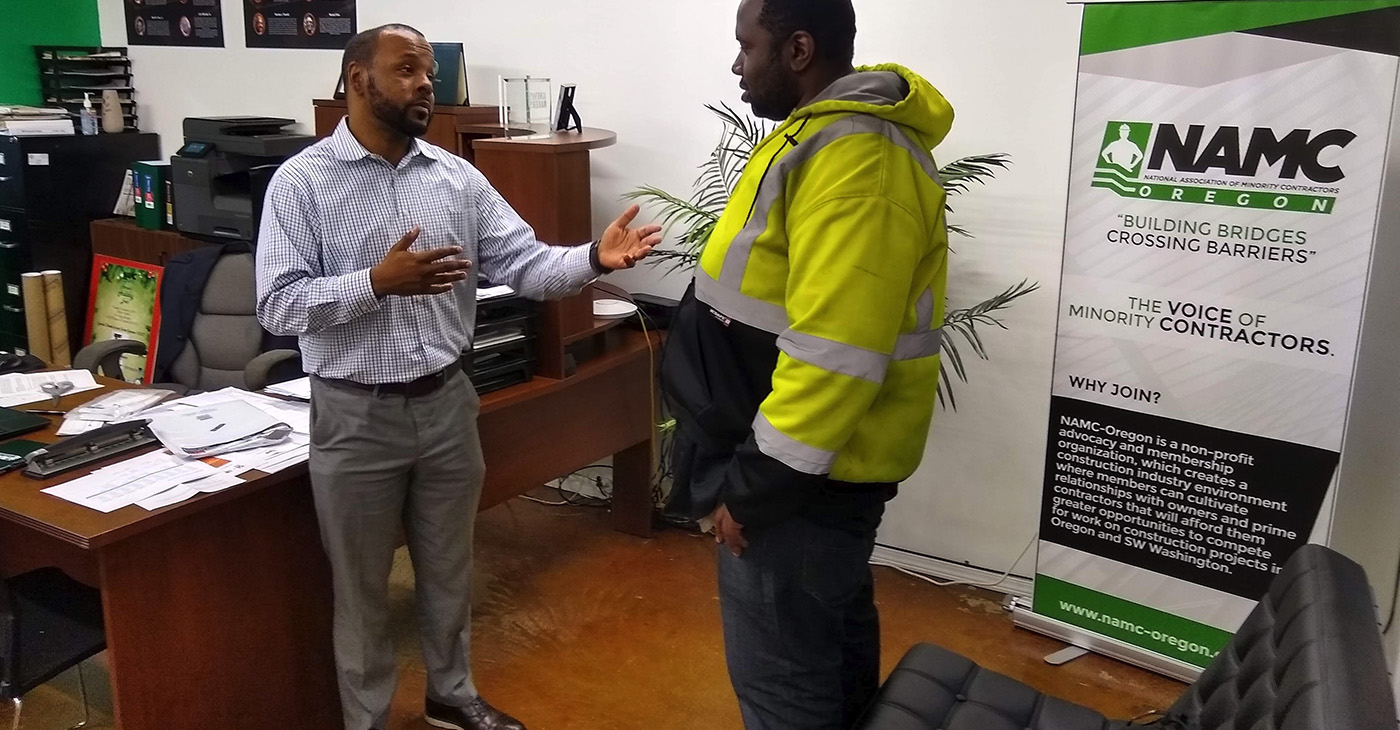 Nate McCoy was re-appointed chair of the Portland Housing Bureau Advisory Committee by the City Council on Oct. 16. An architect with a background in construction, McCoy advocates for better opportunities for minority contractors. (Photo by Saundra Sorenson)