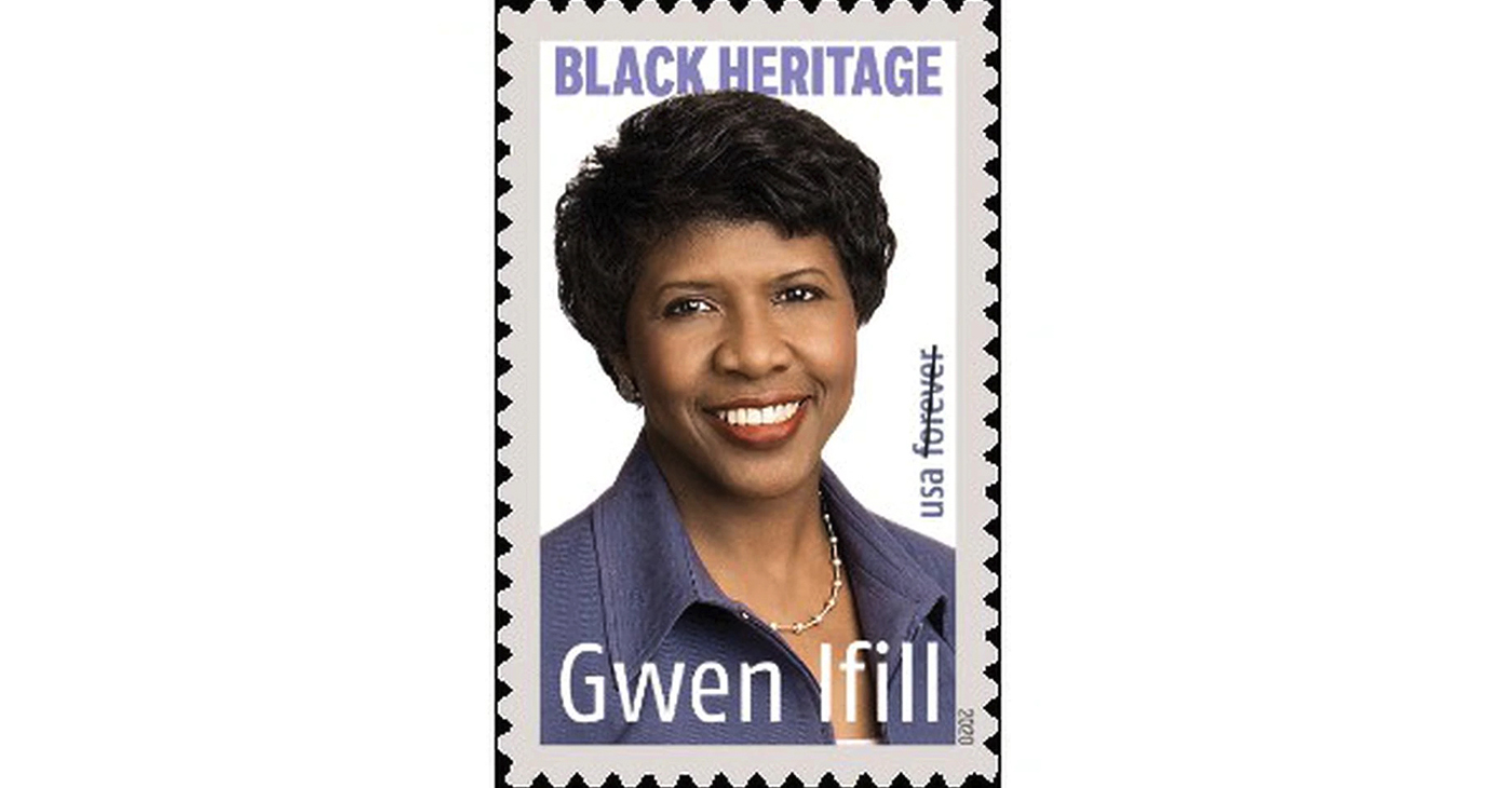 The stamp features a photo of Ifill taken in 2008 by photographer Robert Severi and designed by Derry Noyes, according to the Postal Service.