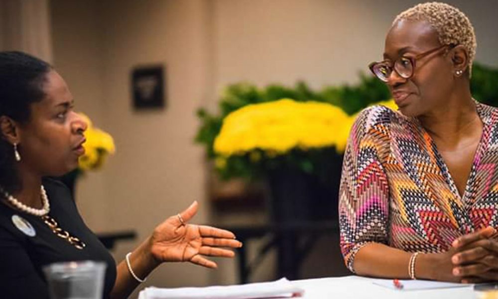 Photos: Terri L. Crawford with Senator Nina Turner (Photo Credit: Abiola Kosoko DemoLives.com)