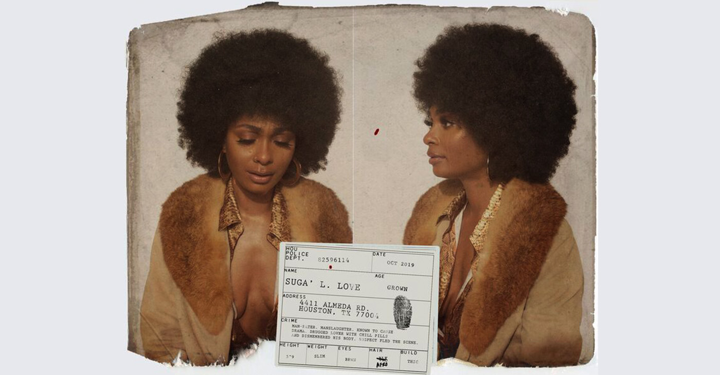 For “Relax,” she introduces an alter-ego, “Suga’ Love,” an afro-wearing Foxy Brown-like character whose looks underscore the fad-happy decade of the 1970s.